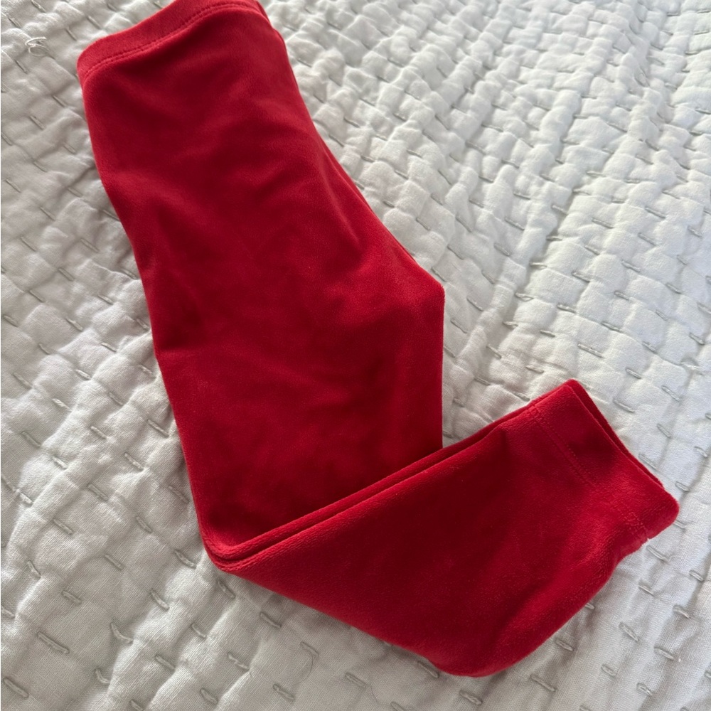 Tea Collection Red Velvety Leggings